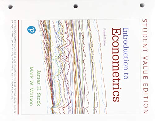 Book Introduction to Econometrics, Student Value Edition Plus MyLab Economics with Pearson eText -- Access Card Package (Pearson Series in Economics) free
