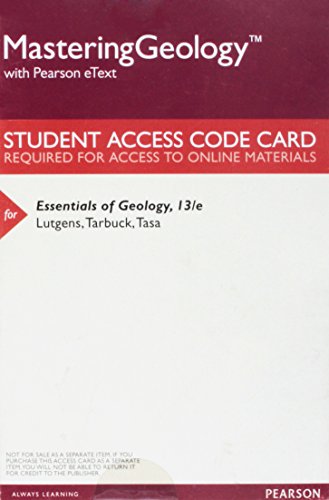 Book MasteringGeology with Pearson eText -- ValuePack Access Card -- for Essentials of Geology free