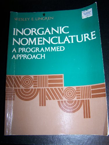 Book Inorganic Nomenclature:  A Programmed Approach free