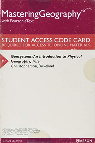 Book MasteringGeography with Pearson eText -- ValuePack Access Card -- for Geosystems: An Introduction to Physical Geography free