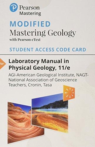 Book Modified Mastering Geology with Pearson eText -- Standalone Access Card -- for Laboratory Manual in Physical Geology free