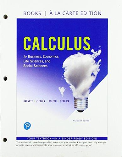 Book Calculus for Business, Economics, Life Sciences and Social Sciences Books a la Carte Edition free