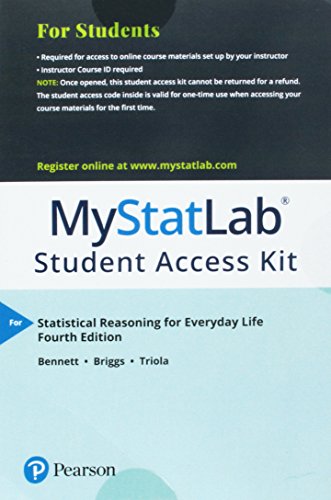 Book MyLab Statistics with Pearson eText -- Standalone Access Card -- for Statistical Reasoning for Everyday Life (My Stat Lab) free