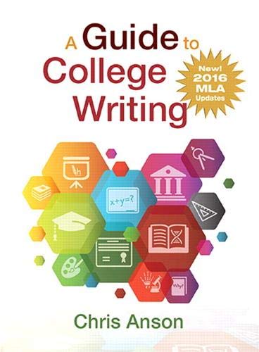 Book A Guide to College Writing, MLA Update free