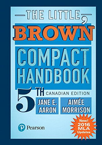 Book The Little, Brown Compact Handbook, Fifth Canadian Edition (MLA Update) Plus MyLab Writing with Pearson eText -- Access Card Package (5th Edition) free
