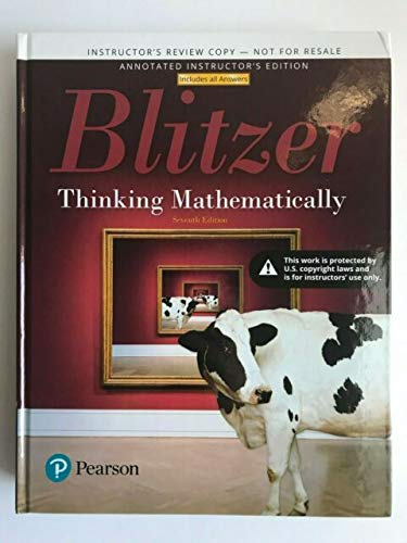 Book Annotated Instructor's Edition for Thinking Mathematically free