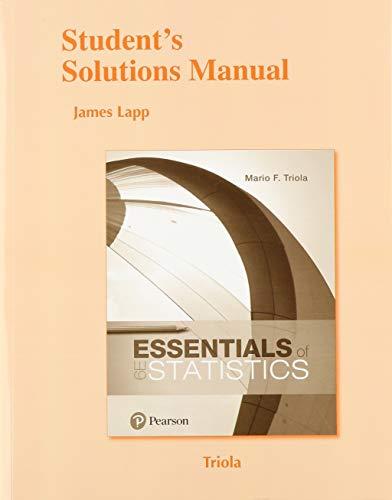 Book Student's Solutions Manual for Essentials of Statistics free