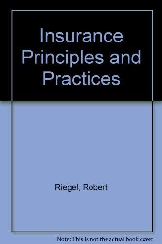 Book Insurance Principles And Practices free