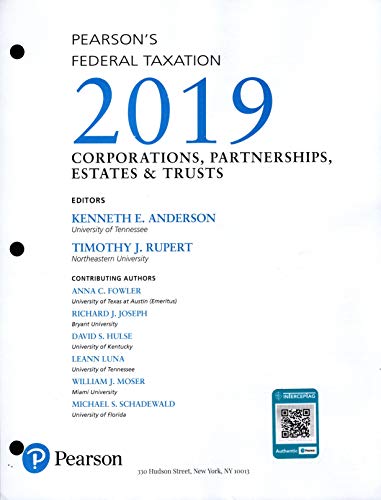 Book Pearson's Federal Taxation 2019: Corporations (Standalone Book) free
