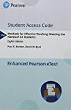 Book Methods for Effective Teaching: Meeting the Needs of All Students -- Enhanced Pearson eText -- Access Card free