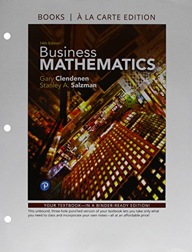 Book Business Mathematics, Books a la Carte Edition free