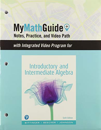 Book MyMathGuide for Introductory and Intermediate Algebra, Plus MyLab Math -- Access Card Package free