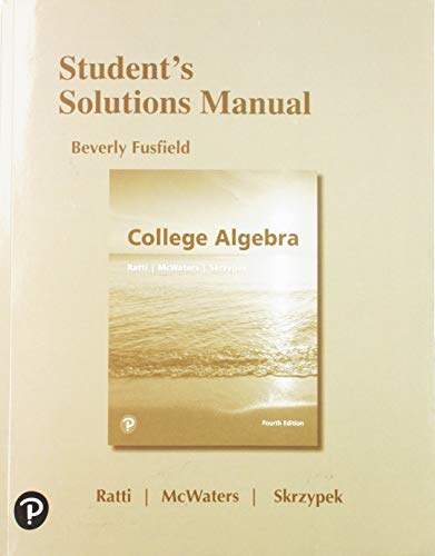 Book Student's Solutions Manual for College Algebra free