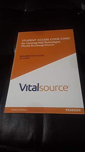 Book Learning Web Technologies Student Edition -- VitalSource eText -- National -- CTE/School free