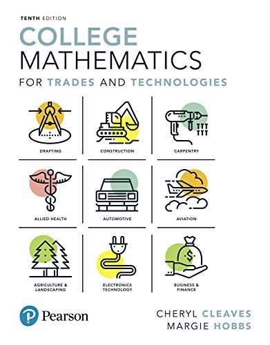 Book College Mathematics for Trades and Technologies (2-downloads) (What's New in Trade Math) free