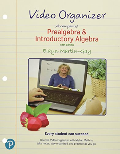 Book Video Organizer for Prealgebra & Introductory Algebra free