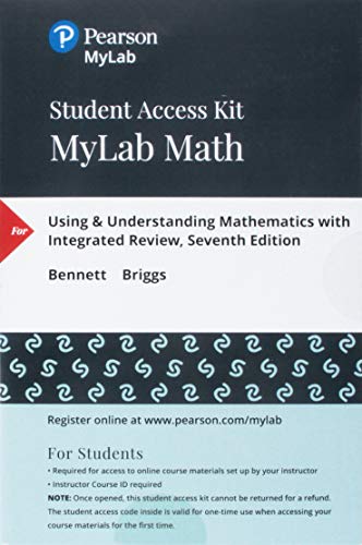 Book MyLab Math with Pearson eText -- 24 Month Standalone Access Card -- for Using & Understanding Mathematics with Integrated Review free