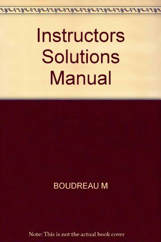 Book Instructors Solutions Manual free