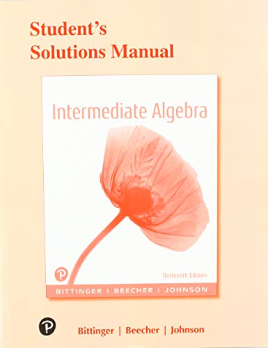 Book Student's Solutions Manual for Intermediate Algebra free