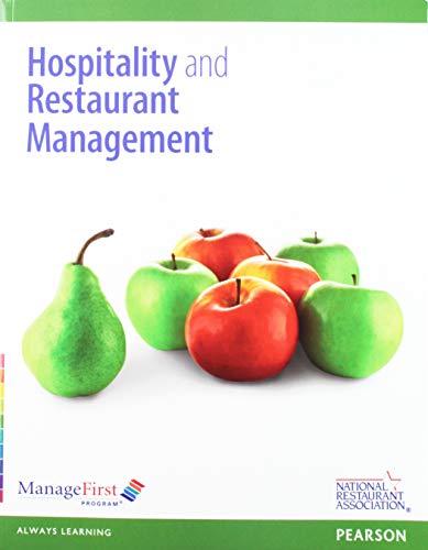Book ManageFirst: Hospitality and Restaurant Management w/ Answer Sheet + ManageFirst Exam Prep: Marketing, Management and Human Resource Management free