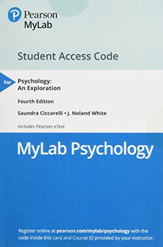 Book MyLab Psychology with Pearson eText -- Standalone Access Card -- for Psychology: An Exploration free