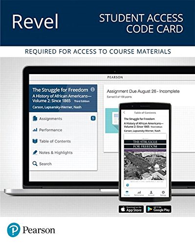Book Revel for The Struggle for Freedom, Volume 2: Since 1865 -- Access Card (What's New in History) free