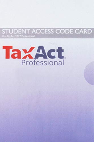 Book TaxAct 2017 Access Card for Pearson's Federal Taxation 2019 Comprehensive free