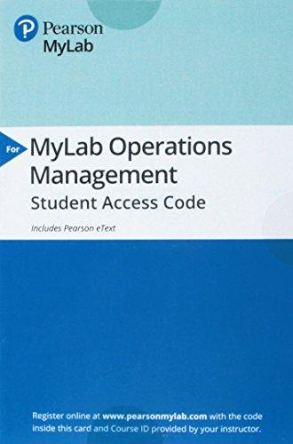 Book MyLab Operations Management with Pearson eText -- Access Card -- for Introduction to Operations and Supply Chain Management free