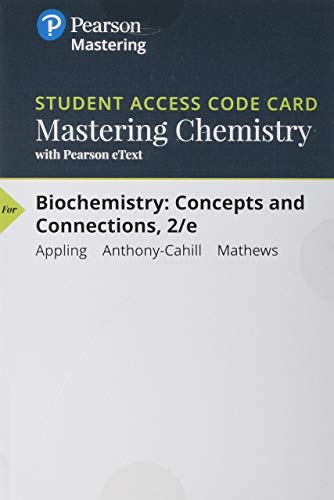 Book MasteringChemistry with Pearson eText -- ValuePack Access Card -- for Biochemistry: Concepts and Connections free