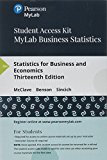 Book MyLab Statistics for Business Stats with Pearson eText -- 24 Month Standalone Access Card -- for Statistics for Business and Economics free