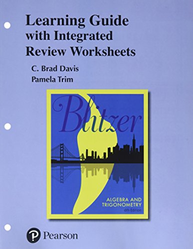 Book Worksheets plus MyLab Math Student Access Card for Algebra and Trigonometry with Integrated Review -- 24-Month Access Card Package free
