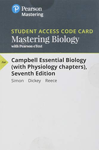 Book MasteringBiology with Pearson eText -- ValuePack Access Card -- for Campbell Essential Biology (with Physiology chapters) free
