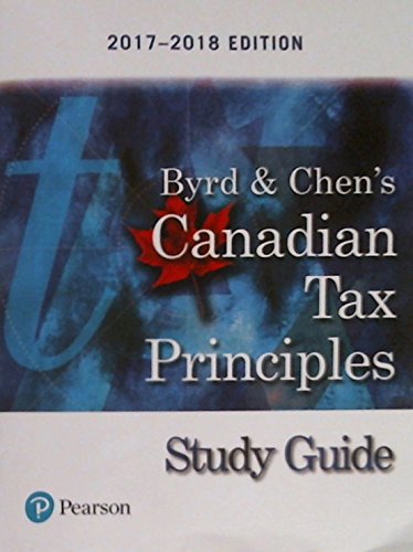 Book Study Guide for Canadian Tax Principles, 2017-2018 Edition free
