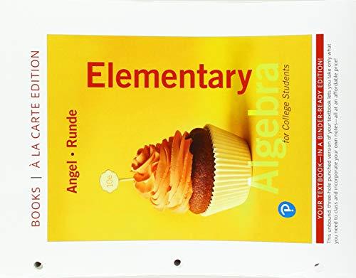 Book Elementary Algebra, Books a la Carte Edition free