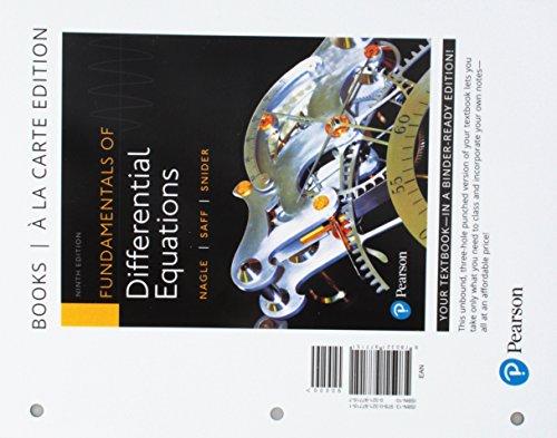Book Fundamentals of Differential Equations, Loose-Leaf Edition, plus MyLab Math with Pearson eText -- 24-Month Access Card Package free