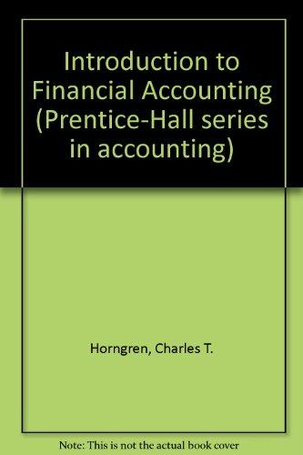 Book Introduction to financial accounting (Prentice-Hall series in accounting) free