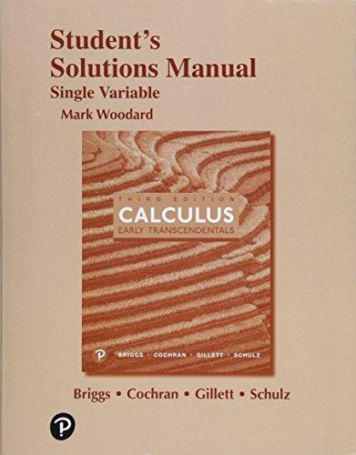 Book Student's Solutions Manual for Single Variable Calculus: Early Transcendentals free
