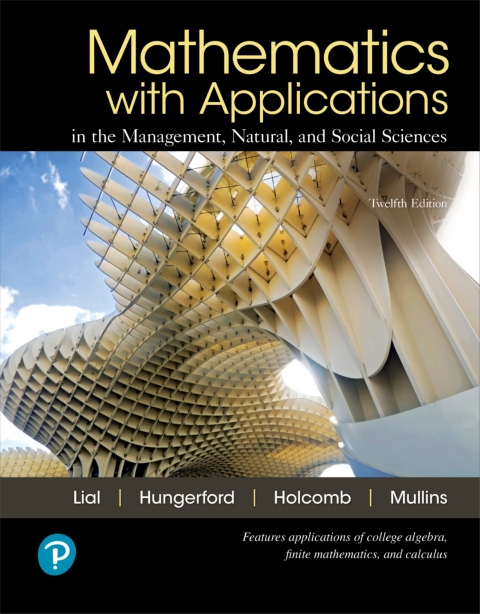 Book Mathematics with Applications In the Management, Natural, and Social Sciences free