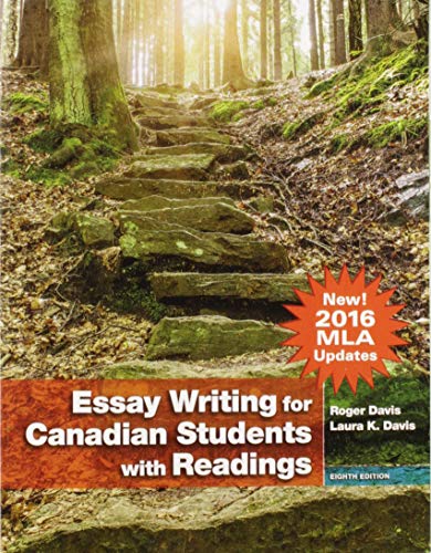 Book Essay Writing for Canadian Students (MLA Update) (8th Edition) free