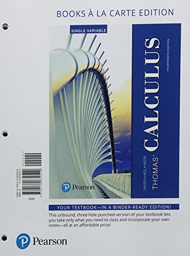 Book Thomas' Calculus, Single Variable, Books a la Carte Edition plus MyLab Math with Pearson eText -- 24-Month Access Card Package free