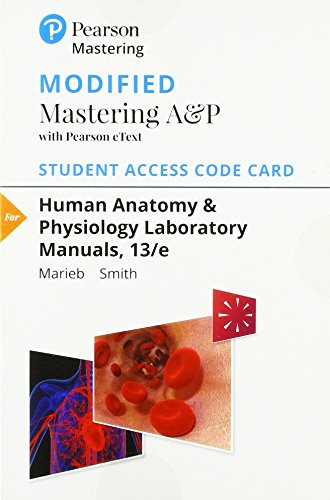 Book Modified Mastering A&P with Pearson eText -- Standalone Access Card -- for Human Anatomy & Physiology Laboratory Manuals (13th Edition) free