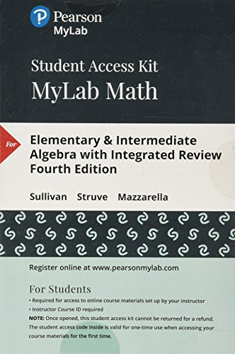 Book MyLab Math with Pearson eText -- Standalone Access Card -- for Elementary & Intermediate Algebra with Integrated Review (4th Edition) free
