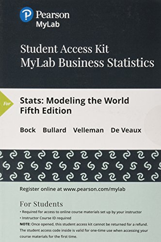 Book MyLab Statistics with Pearson eText -- Standalone Access Card -- for Stats: Modeling the World free