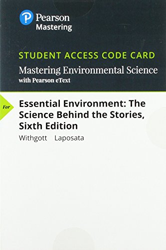 Book MasteringEnvironmentalScience with Pearson eText -- ValuePack Access Card -- for Essential Environment: The Science Behind the Stories free
