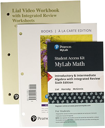 Book Introductory & Intermediate Algebra, Loose-Leaf Version with Integrated Review and Worksheets Plus MyLab Math -- Access Card Package free