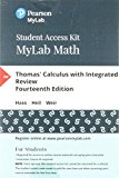 Book MyLab Math plus Pearson eText -- 24-Month Standalone Access Card -- Thomas' Calculus with Integrated Review free