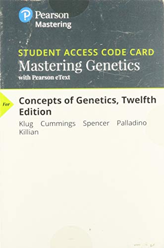 Book MasteringGenetics with Pearson eText -- Valuepack Access Card -- for Concepts of Genetics free