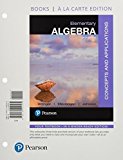Book Elementary Algebra: Concepts and Applications, Books a la Carte Edition with Integrated Review and Worksheets plusMyLab Math with Pearson e-Text -- 24 Month Access Card Package free