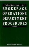 Book Introduction to Brokerage Operations Department Procedures free
