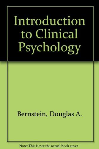 Book Introduction to clinical psychology free